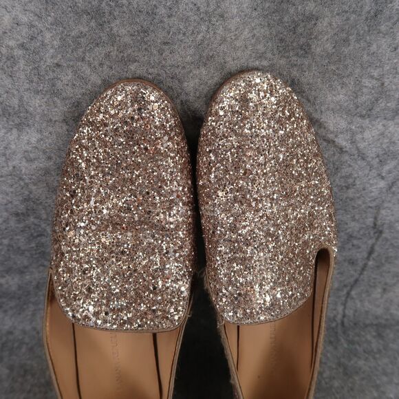 Banana Republic Shoes Womens 7 Fashion Slipper Demi Glitter Smoking Slip On Gold - Picture 7 of 12